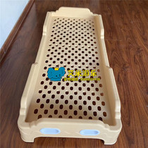 Kindergarten nap stacked single bed nursery school children thick plastic bed early education folding plastic bed treasure bed