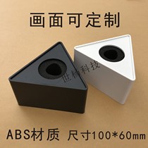 Customized acrylic logo box TV interview card set microphone microphone logo box sponge