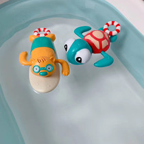 New clockwork bath swimming water pull line sea turtle Beaver baby 0-1 year old childrens educational toy