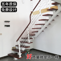  Stairs Steel and wood stairs Duplex attic stairs Rotating stairs Indoor jump stairs Straight beam stairs Manufacturer customization
