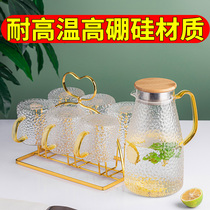 Cold kettle summer household water large capacity high temperature resistant hammer glass tie pot cold kettle boiling water cup teapot