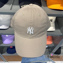 韩国正品MLB鸭舌帽NY洋基队软顶小标棒球帽LA可调节男女帽子cp77