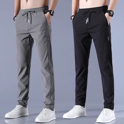 taobao agent Men's summer high quick dry sports thin silk jeans