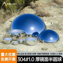 304 stainless steel hemispherical head thickened metal hollow decoration 304 head hemispherical mirror bright ball