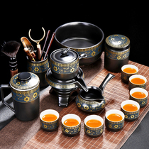 High-end automatic tea set set Home office Chinese ceramic Kung Fu tea cup tea tray Light luxury lazy tea maker