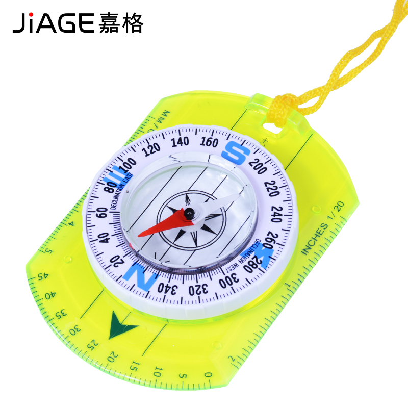 JIAGE Outdoor multi-function map SCALE BAR North compass Geological compass Student strap lanyard