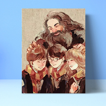 Harry Potter Digital Oil Painting Diy Fill Color Customized Hand-painted Cartoon Characters Children Cartoon Q Edition Decorative Painting