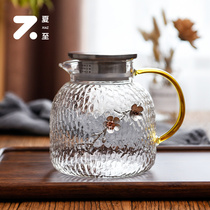 Summer solstice cold water pot cold cup Glass kettle High temperature cold water cup cold water pot Household tin flower water storage large capacity