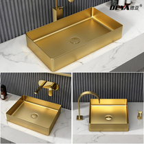 Stainless steel basin golden bar on the wash basin hotel washbasin toilet basin household single Basin