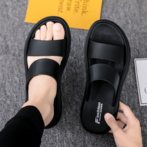 Slippers men outwear summer tide fashion individuality lined with cool tug overfire outdoor men non-slip deodorant beach sandals