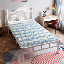  Single folding bed Household 1 2 meters lunch break simple bed reinforced portable wrought iron bed Office hard board wire bed