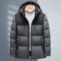2021 autumn and winter New light luxury trend short thick duck down warm cold down jacket men light business wild
