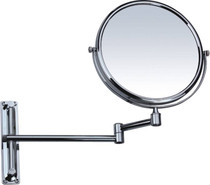Double-sided push-pull magnifying beauty mirror rotating makeup mirror folding vanity mirror bathroom wall-mounted toilet telescopic mirror