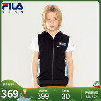  FILA Fila childrens clothing childrens knitted vest 2021 summer new boys casual handsome trend sports jacket