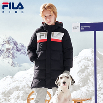 FILA Filaboy clothes children with long down clothes boys winter dress new CUHK Duck Suede Thick Coat