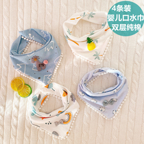 Newborn Baby Pure Cotton Triangle Towel Baby Big Saliva Towel Boy Girl Han Edition Foreign Air Scarf Around Mouth Spring Autumn