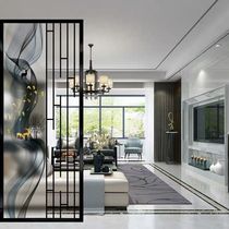 Modern and simple living room Tempered glass screen partition wall decoration Bedroom block household entry entrance Small apartment type