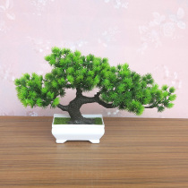  Small fresh green plant potted desktop decoration simulation plant welcome pine small bonsai decoration indoor living room fake flowers and plants