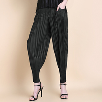 Miyake pleated pants casual radish small feet pants women show thin nine-point Harun pants summer thin section wild bloomers