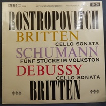 Rostropovich Britton Schumandebussy Cello Sonata Black LP
