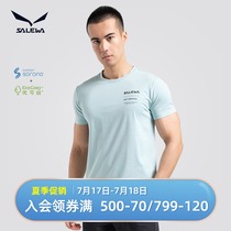 salewa salewa t-shirt 2021 summer new outdoor printing round neck cotton t-shirt men running breathable sports short-sleeved