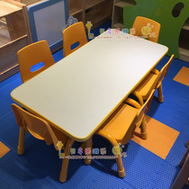 Kindergarten table childrens learning desk and chair set handmade table can be lifted home writing desk desk small square desk