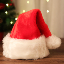 Christmas decorations Santa Claus hat plush flanging red party cos costumes holiday dress up supplies props