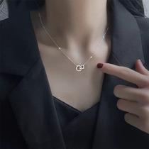 Necklace 2023 New Exploits Girl Pure Silver Lock Bone Chain Woman Light Extravagant Senior Sensation Birthday Gift Giving Girlfriend