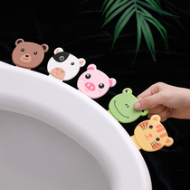 Toilet toilet lid holder cartoon lift toilet lid handle paste creative toilet seat handle clamshell opener