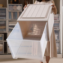 Drawer storage box Plastic household transparent storage box Wardrobe clothes storage box Clothing storage cabinet finishing box