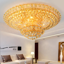 led ceiling lamp luxury crystal headlight rectangular living room lamp European atmosphere restaurant bedroom lamp