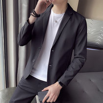  Spring and Autumn hair stylist casual small suit Mens ins ruffian handsome top suit high-end small suit oversize jacket