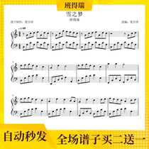 Snow Dream Piano Score Double-handed notation Staff positive spectrum Bandry C D E F G A bB B tune