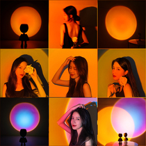 USB night light dimmable astronaut portable led light Bedroom Astronaut portable table lamp Dormitory charging warm light Mini net Red Sunset light Sunset light Sunset atmosphere projection light Creative