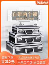 Aluminum alloy storage box valuables with lock small tape password file Insurance Box certificate storage box