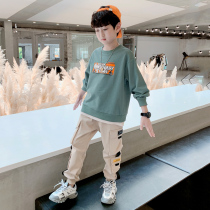 Childrens Clothing Boy Spring Clothing Sports Suit Tide 2022 New CUHK Child Trendy Handsome Children Spring And Autumn spring