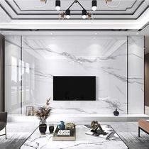 Bamboo and wood fiber TV background wall imitation marble pattern modern simple living room atmosphere decoration fast installation integrated wall panel