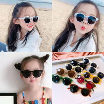 Childrens sunglasses baby anti-UV sunglasses male and female child retro sunglasses fashion 100 lap toddler glasses