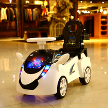 Childrens electric torsion car with light music early education four-wheel roller 1-3 year old baby scooter toy car