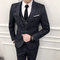 Casual suit suit men Business casual slim set groom wedding dress men Professional Suit Suit