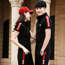 Jordan No Lovers Summer Thin sports suit men and womens team suit 361 large code pure cotton casual short sleeve long pants