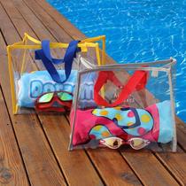 Seaside swimming pool beach bag transparent waterproof bag large capacity jelly bag swimming storage bag travel handbag 4415