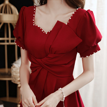 Toast to the bridal woman Summer little subreddher red gown dress and dress engagement everyday Back to high level High feeling I can wear