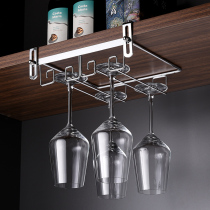 Hanging red wine cup holder upside down household modern simple nail-free high foot cup holder inverted hanging cup holder storage rack
