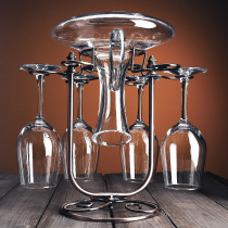 Creative red wine glass set Household decanter Cup holder European-style goblet Crystal glass wine glass 6 packs