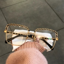 C high quality Chen Wei Ting with glasses frame female Box Flat lens big face thin plain artifact small red book