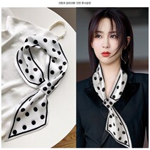 Lazy silk scarf small long strip star with temperament Joker suit summer thin Korean neck scarf women