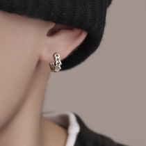 Silver earrings earrings male trendy ins niche single personality male boys earrings 2021 new men earrings