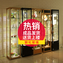 Cosmetic glass display cabinet hand-held Display Cabinet transparent product display cabinet gift model cabinet home Lego display cabinet