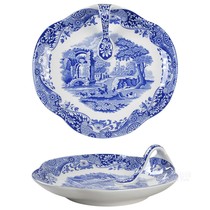 New York City Park imported SPODE blue and white Apennine Garden series with handle ceramic decorative plate